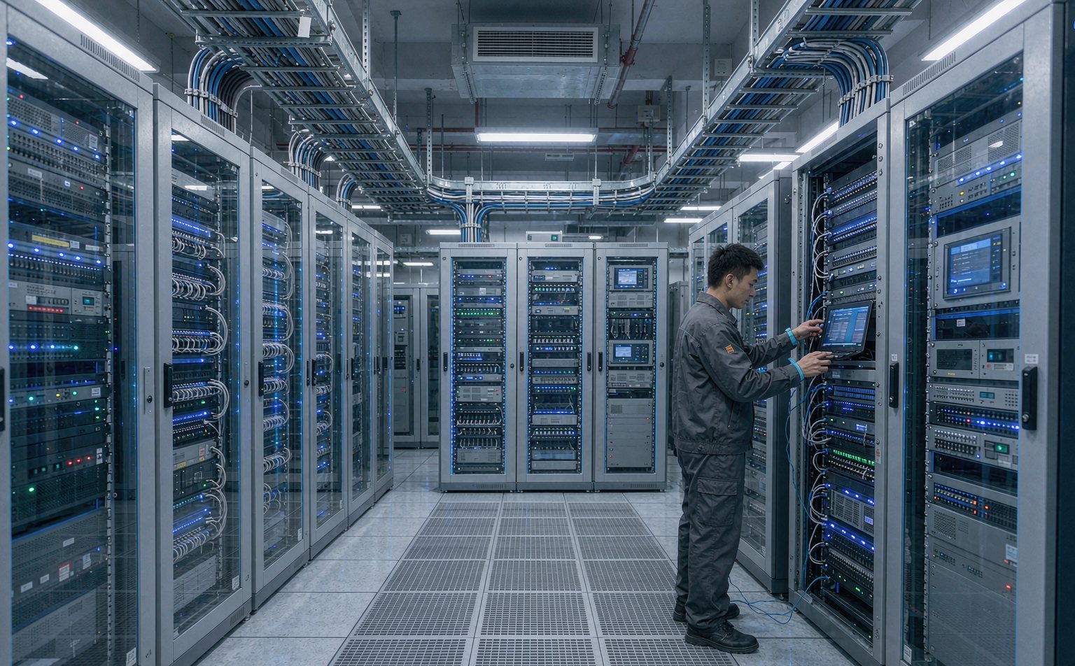 建筑智能化弱电机房与综合布线实景（示意图）